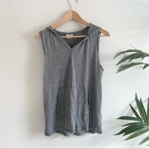 Danskin Now gray hooded sleeveless tank M